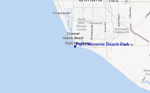 mapa de localização de Port Hueneme Beach Park