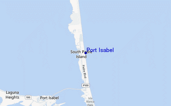 mapa de localização de Port Isabel