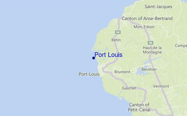 mapa de localização de Port Louis