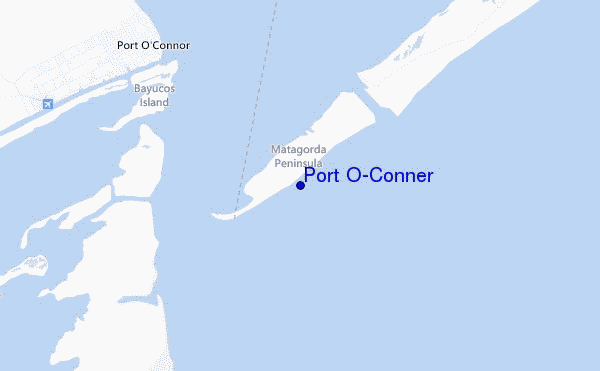 mapa de localização de Port O'Conner