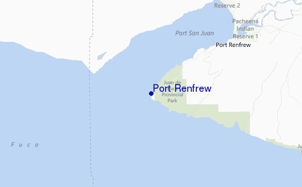 mapa de localização de Port Renfrew