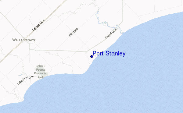 mapa de localização de Port Stanley
