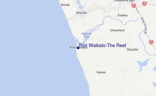 Port Waikato-The Reef Location Map