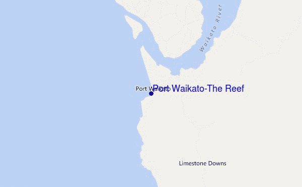 mapa de localização de Port Waikato-The Reef
