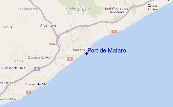 mapa de localização de Port de Mataro