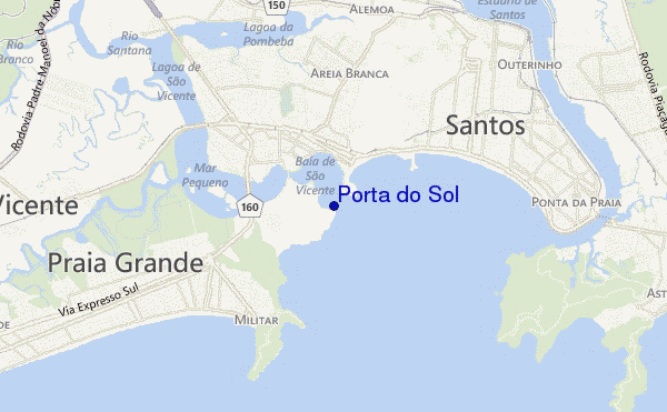mapa de localização de Porta do Sol