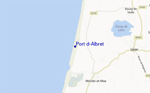 mapa de localização de Port d'Albret