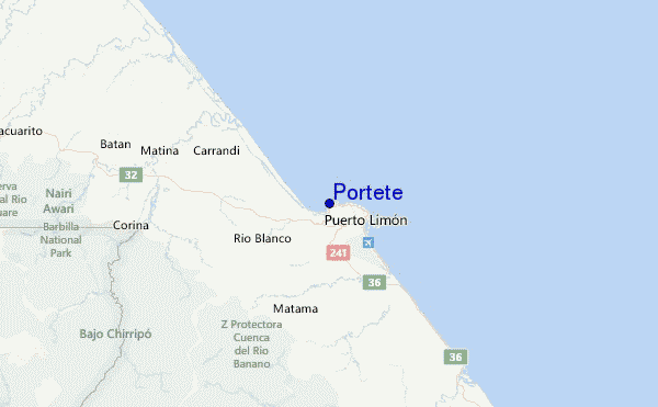 Portete Location Map