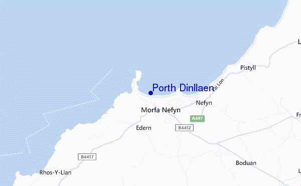 mapa de localização de Porth Dinllaen