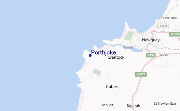 mapa de localização de Porthjoke