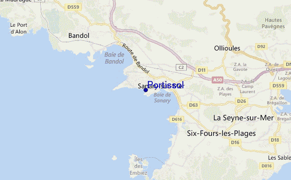 mapa de localização de Portissol