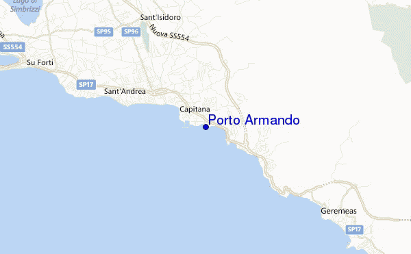 mapa de localização de Porto Armando