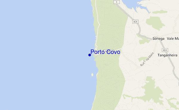 mapa de localização de Porto Covo