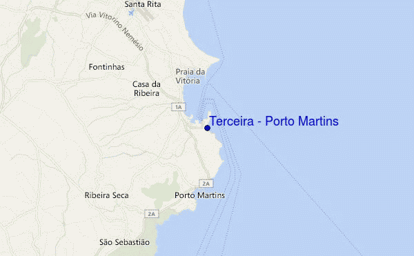 mapa de localização de Terceira - Porto Martins