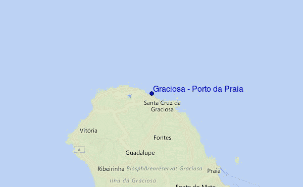 mapa de localização de Graciosa - Porto da Praia