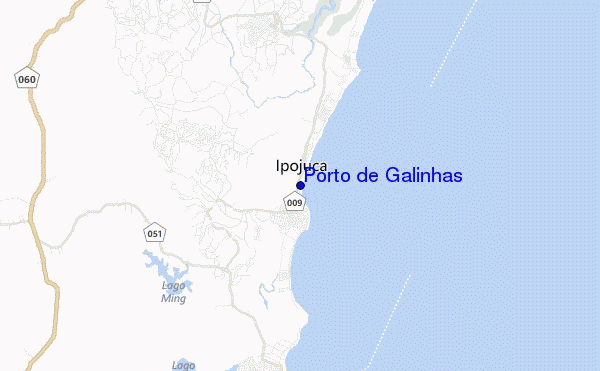 mapa de localização de Porto de Galinhas