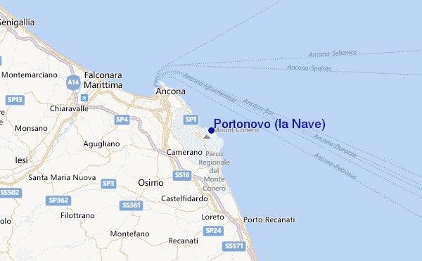 Portonovo (la Nave) Location Map