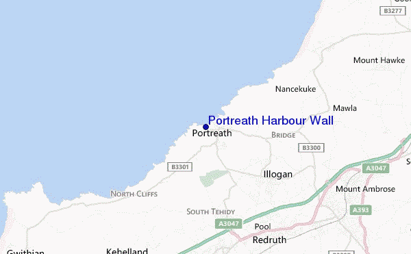 mapa de localização de Portreath Harbour Wall