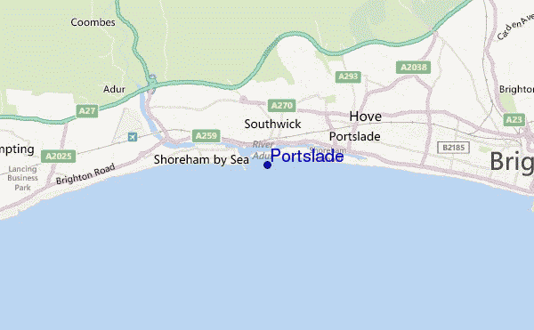 mapa de localização de Portslade