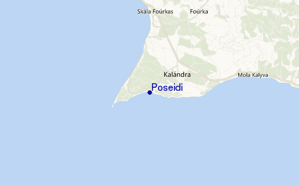 mapa de localização de Poseidi