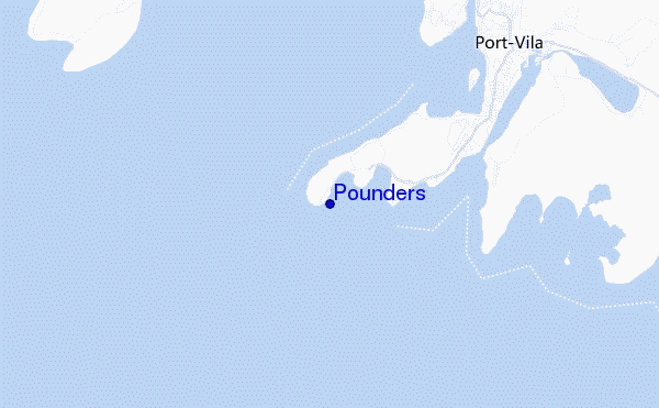 mapa de localização de Pounders