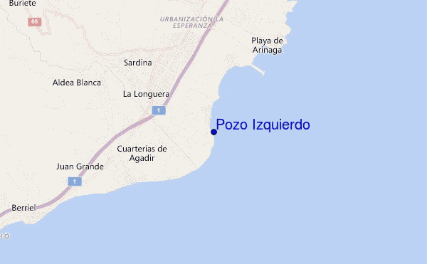 mapa de localização de Pozo Izquierdo