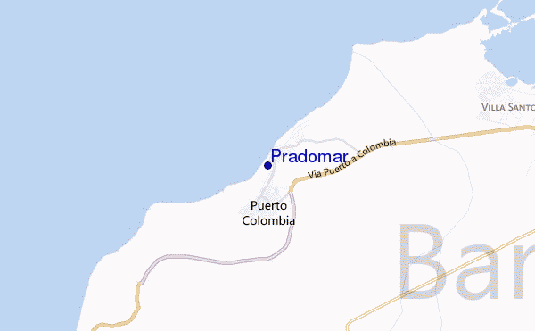 mapa de localização de Pradomar