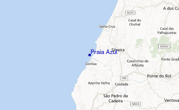 mapa de localização de Praia Azul