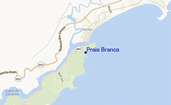 mapa de localização de Praia Branca