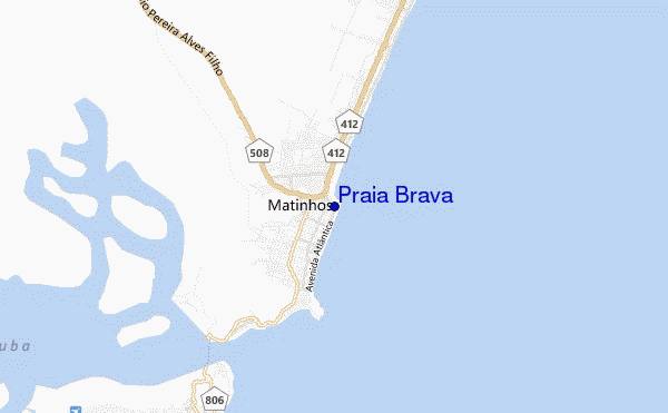 mapa de localização de Praia Brava