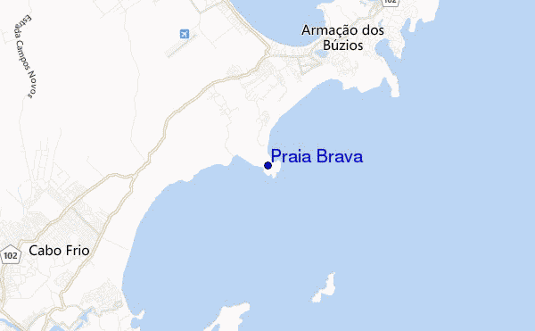 mapa de localização de Praia Brava