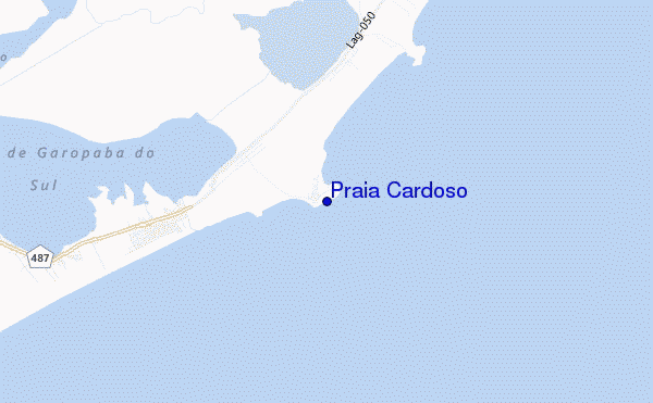 mapa de localização de Praia Cardoso