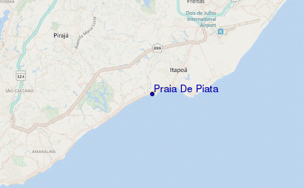 mapa de localização de Praia De Piata