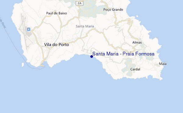 mapa de localização de Santa Maria - Praia Formosa