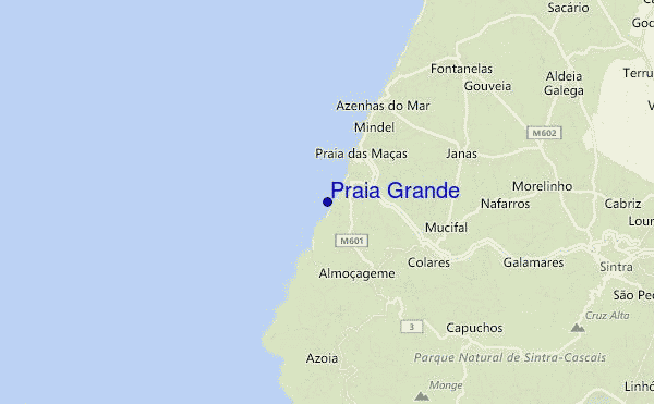 mapa de localização de Praia Grande