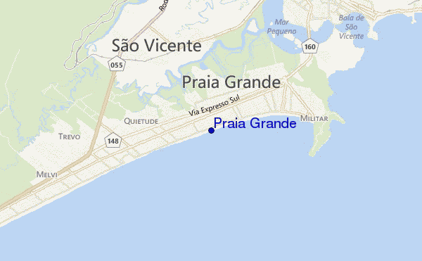 mapa de localização de Praia Grande
