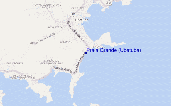 mapa de localização de Praia Grande (Ubatuba)