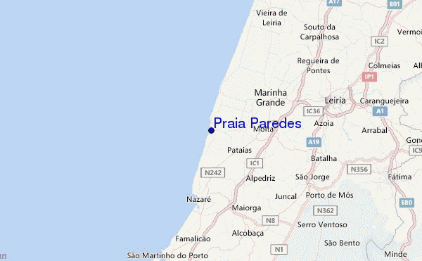 Praia Paredes Location Map