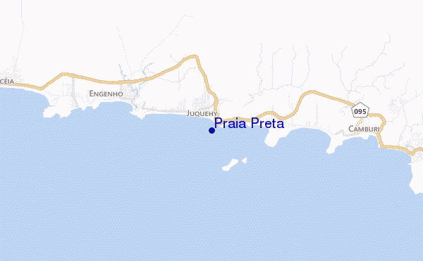 mapa de localização de Praia Preta