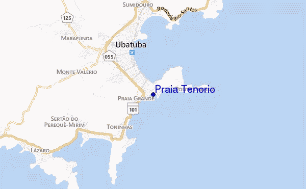 mapa de localização de Praia Tenório
