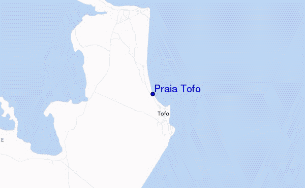 mapa de localização de Praia Tofo