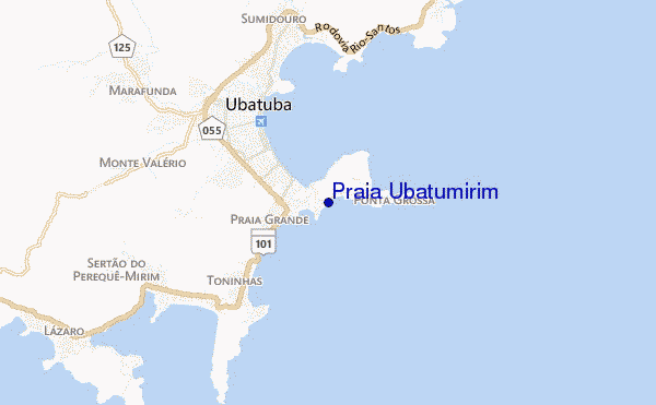 mapa de localização de Praia Ubatumirim