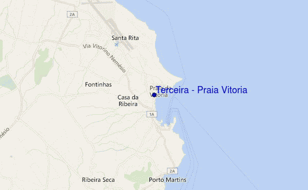 mapa de localização de Terceira - Praia Vitoria