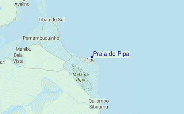 mapa de localização de Praia de Pipa