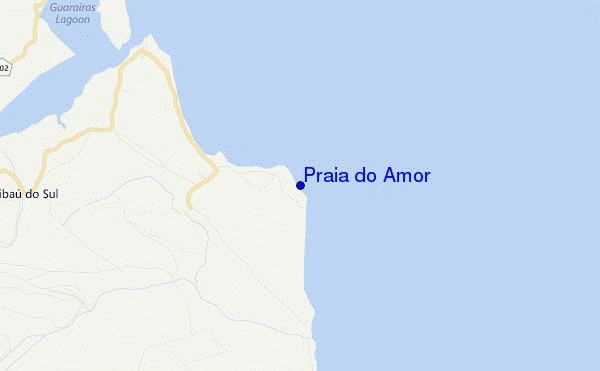 mapa de localização de Praia do Amor