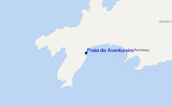 mapa de localização de Praia do Aventureiro
