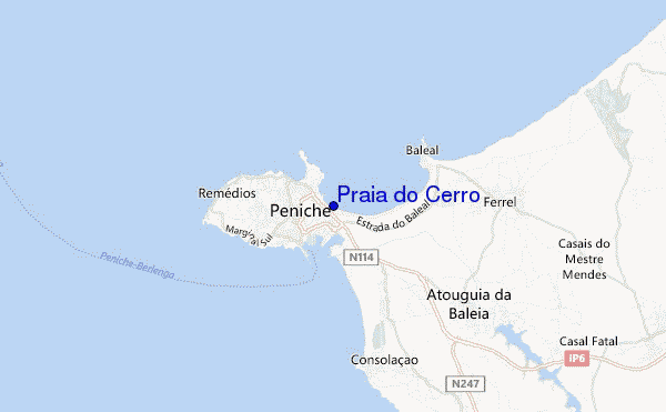 mapa de localização de Praia do Cerro