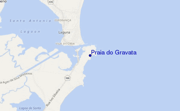 mapa de localização de Praia do Gravatá