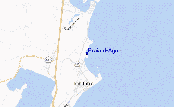 mapa de localização de Praia d'Agua