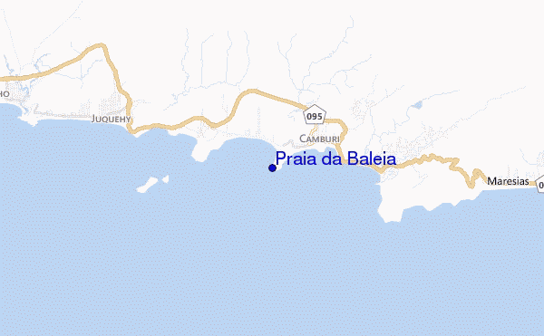 mapa de localização de Praia da Baleia